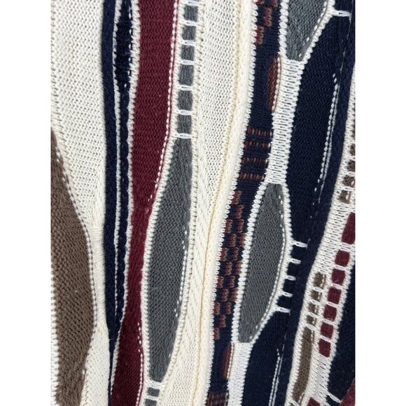 Vintage 90’s Mens XL Coogi-STYLE 3D Knit Sweater Biggie Cosby Y2K Hip Hop - Picture 2 of 7